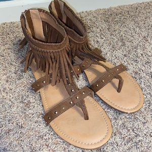 Torrid fringe gladiator sandal, 11W
